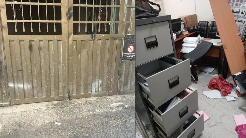 الاحتلال يغلق مقر جمعية التضامن الخيرية في نابلس عقب اقتحامه