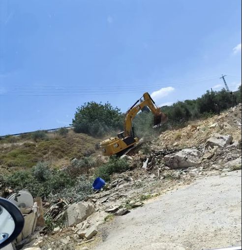 الاحتلال يقتلع عشرات أشجار الزيتون من أراضي مادما بنابلس 