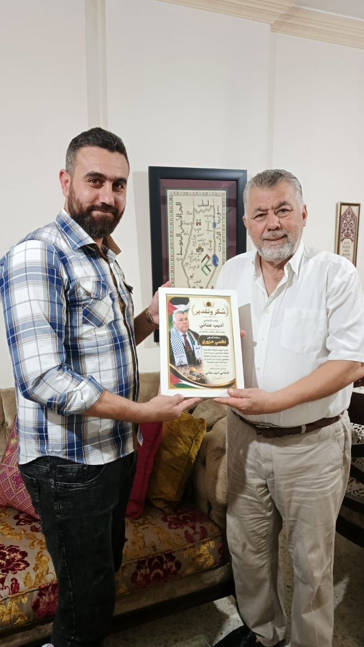 السفير نظمي حزوري يستقبل الإعلامي والناشط الرياضي أديب عناني
