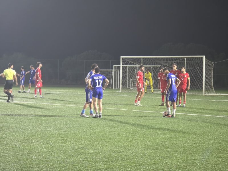 فوز منتخب فلسطين الشتات (لبنان) على منتخب شباب لبنان في مباراة ودية
