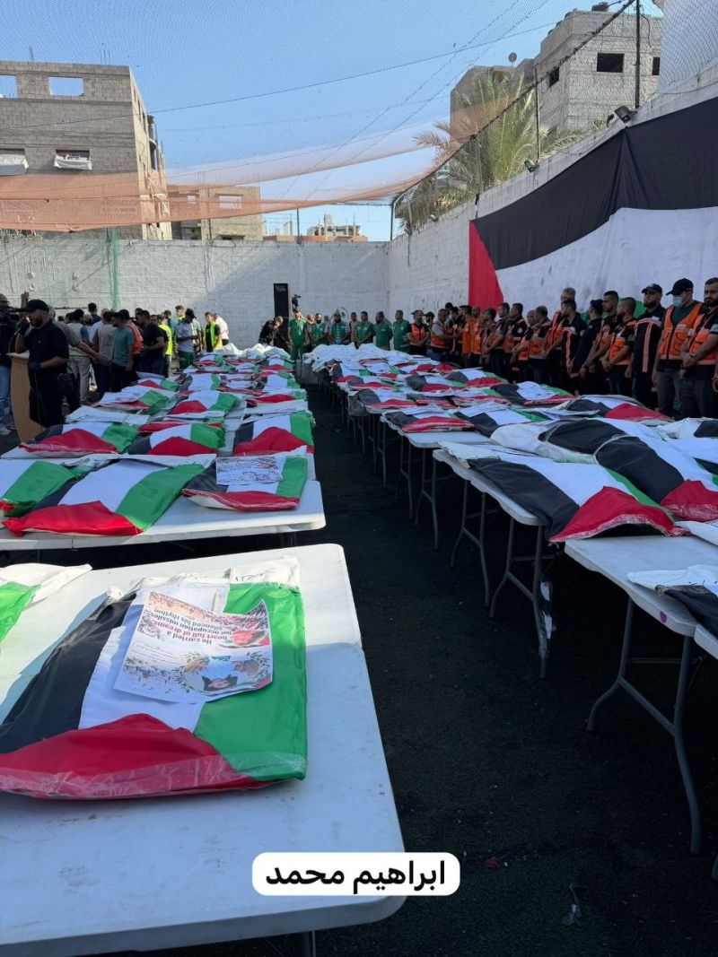 تشييع جثامين 75 شهيدا من تحت أنقاض مبانٍ في حي الدرج بمدينة غزة