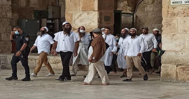 المستوطنون يقتحمون باحات الأقصى ويواصلون تحريضهم على تهويده