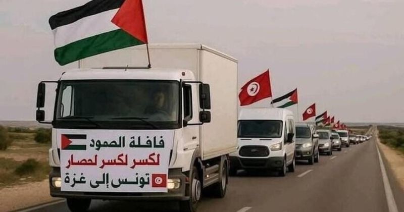 الدائرة الإعلامية للقافلة البرية: انقطاع الاتصال بجزء من القافلة بعد تقدمه عبر بوابة "5+5" الليبية