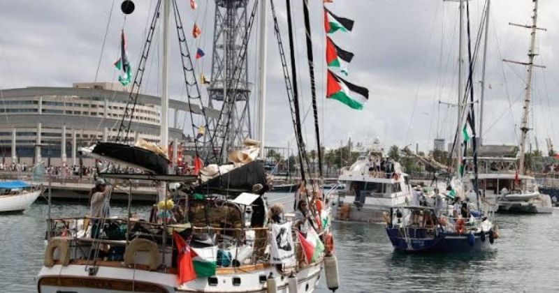 وقفة تضامنية في الدار البيضاء دعماً لأسطول الصمود العالمي