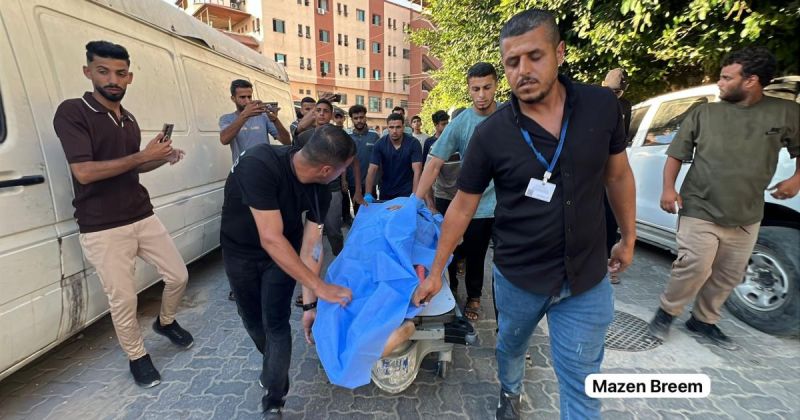 شهيد و8 إصابات في قصف إسرائيلي استهدف مواطنين غربي خانيونس