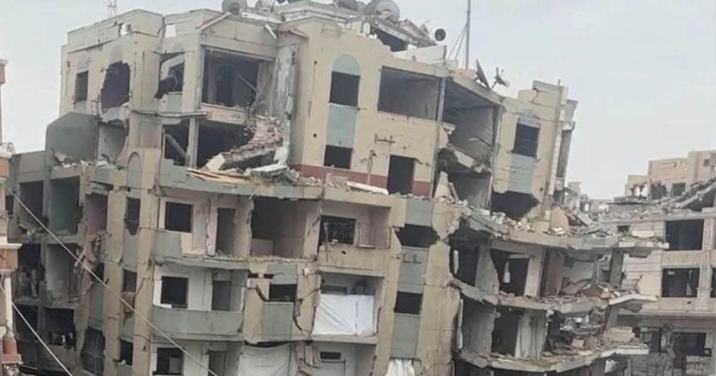 انهيار منزل متضرر من القصف شمال غزة دون إصابات