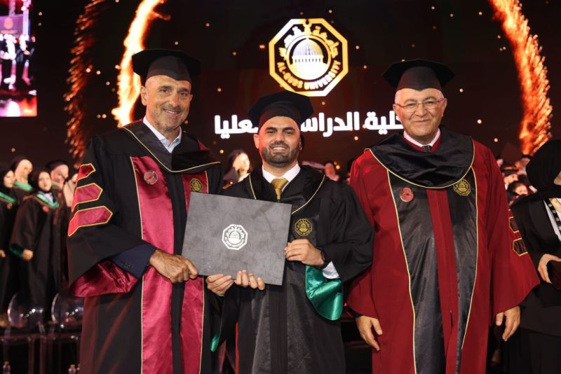 جامعة القدس تطلق احتفالات تخريج الفوج الخامس والأربعين من كليات الطب والهندسة والقدس بارد والدراسات العليا