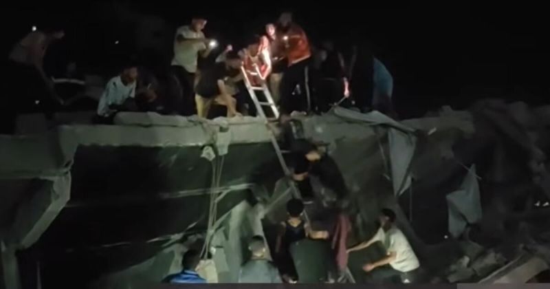 انتشال 9 شهداء وفقدان العشرات إثر انهيار مبنى سكني في مدينة غزة