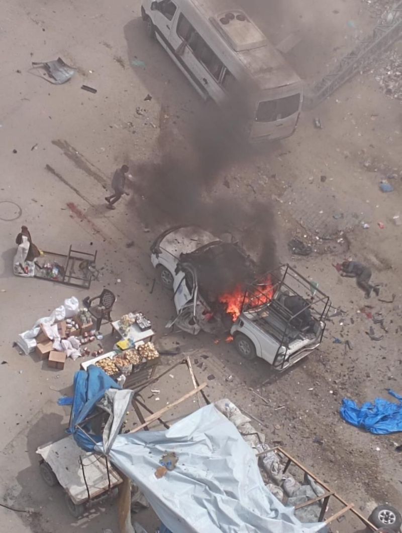 شهداء وجرحى بقصف مركبة شرطية وسط مدينة غزة