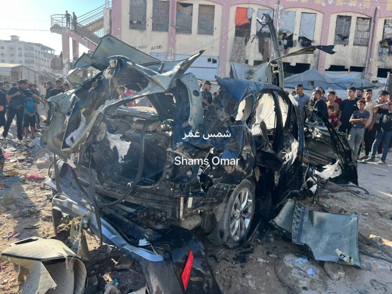شهداء وجرحى جراء قصف الاحتلال مركبة غرب مدينة غزة