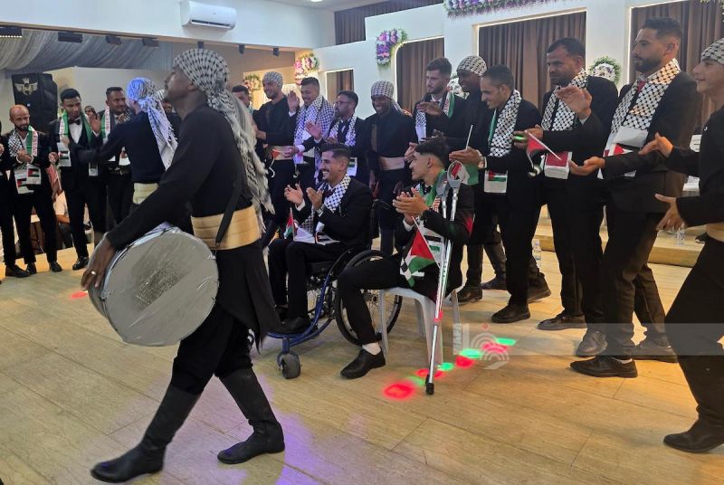 زفاف جماعي لمبتوري الأطراف في مواصي خان يونس