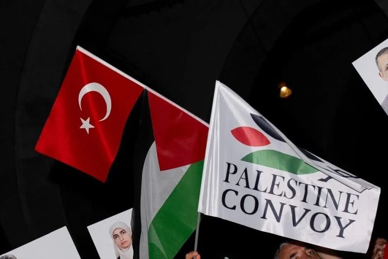 قافلة فلسطين تصل شانلي أورفا التركية قادمة من وسط أوروبا في مسيرتها التضامنية مع غزة