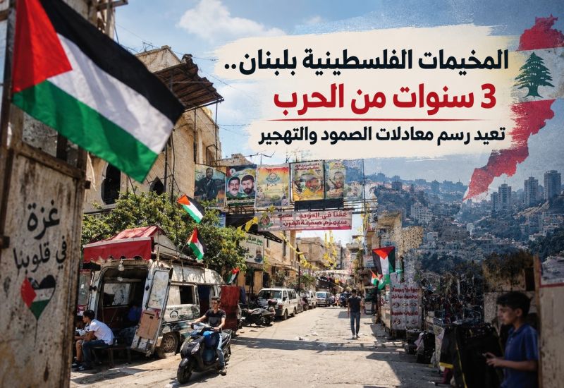 المخيمات الفلسطينية بلبنان.. 3 سنوات من الحرب تعيد رسم معادلات الصمود والتهجير