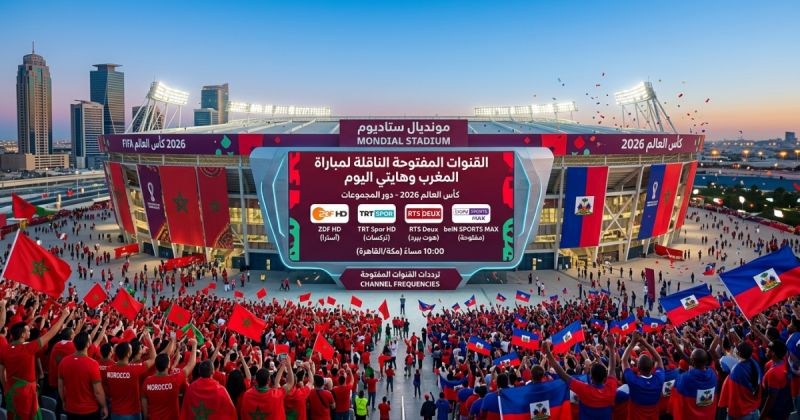 القنوات المفتوحة الناقلة لمباراة المغرب وهايتي في كأس العالم 2026