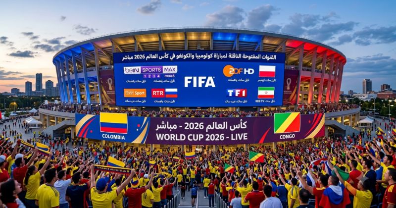 القنوات المفتوحة الناقلة لمباراة كولومبيا والكونغو في كأس العالم 2026