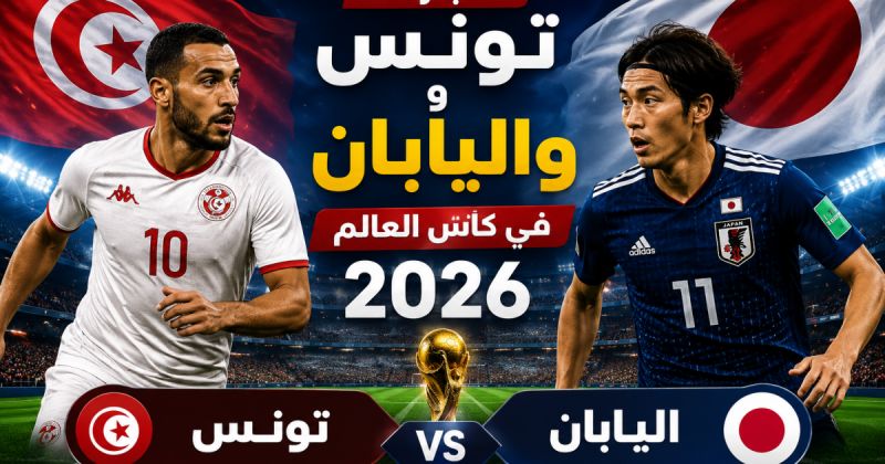 القنوات المفتوحة الناقلة لمباراة تونس واليابان في كأس العالم 2026