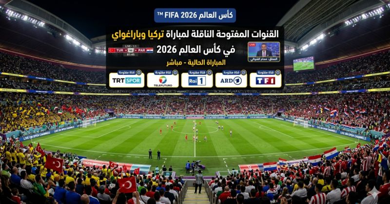 القنوات المفتوحة الناقلة لمباراة تركيا وباراغواي في كأس العالم 2026