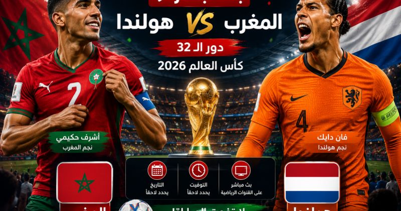 مباراة المغرب ضد هولندا مباشر على BeIN Sports MAX 3 Live - هولندا والمغرب لايف يلا شوت