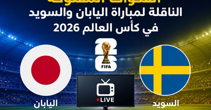 القنوات المفتوحة الناقلة لمباراة اليابان والسويد في كأس العالم 2026