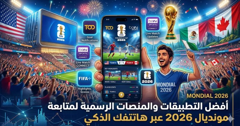 أفضل التطبيقات والمنصات الرسمية لمتابعة كأس العالم 2026 عبر هاتفك الذكي