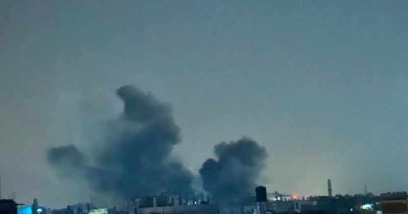 الطيران الحربي الإسرائيلي يستهدف مخيم البريج وسط قطاع غزة