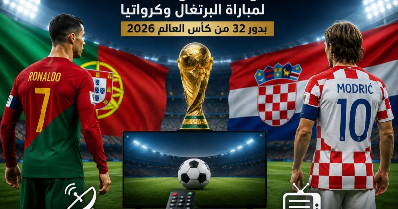 القنوات المفتوحة الناقلة لمباراة البرتغال وكرواتيا بدور 32 من كأس العالم 2026