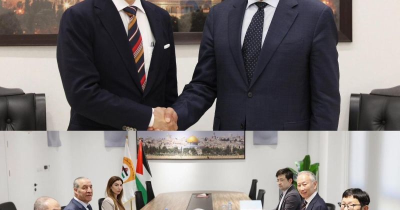 حسين الشيخ يبحث مع مبعوث اليابان إعادة إعمار قطاع غزة