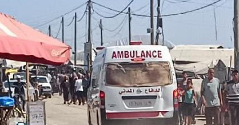 مصابون بقصف إسرائيلي على خيمة نازحين غرب خانيونس