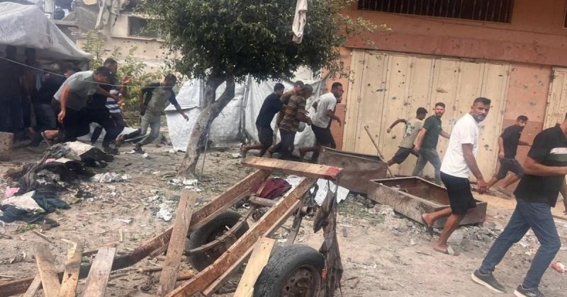 5 شهداء و13 جريحًا في غارة إسرائيلية استهدفت حافلة نقل عام بغزة