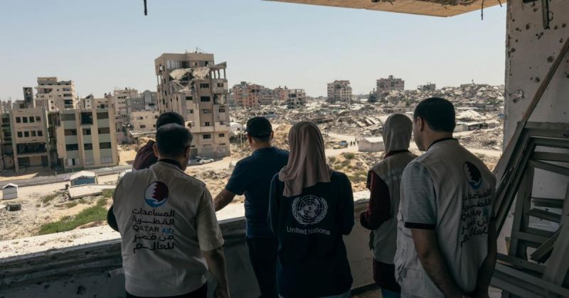 وفد من الأمم المتحدة يزور مستشفى حمد بغزة