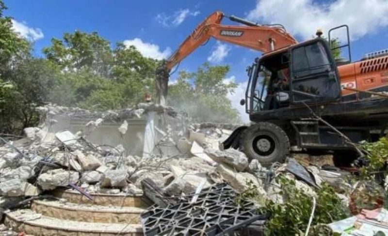 قوات الاحتلال تهدم غرفة زراعية شمال غرب بيت لحم