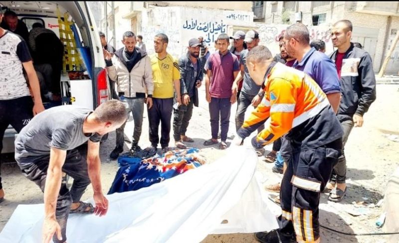 ارتقاء شاب في قصف صهيوني غادر لمنطقة السطر الغربي بخانيونس