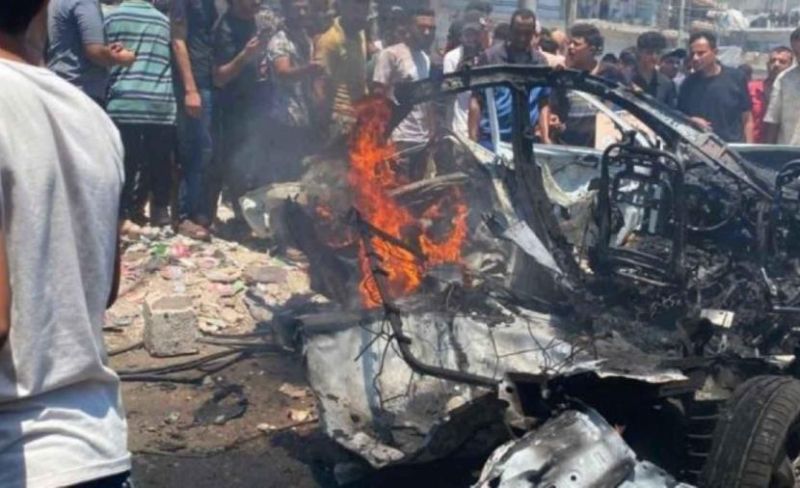 شهيدان وجرحى في غارة صهيونية غادرة استهدفت "جيباً" مدنياً جنوب دير البلح