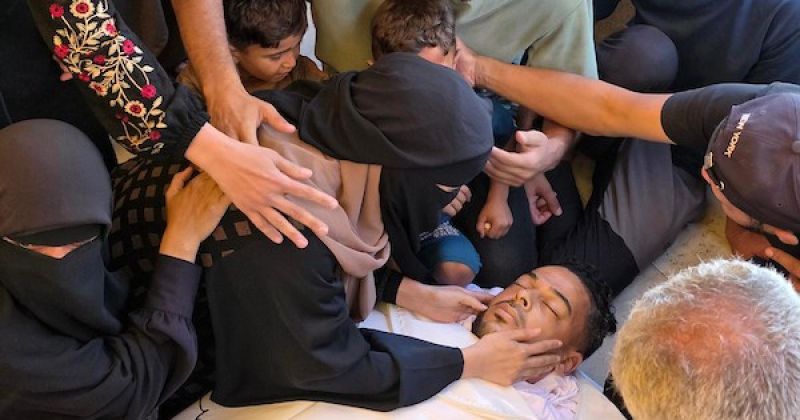 وداع جثمان الشاب سليم الأشقر لاعب نادي خدمات خان يونس الرياضي