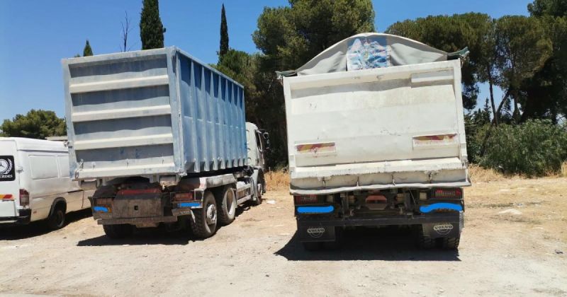 سلطة جودة البيئة تعيد ثلاث شاحنات إسرائيلية محملة بنفايات هدم وبناء إلى أراضي 48