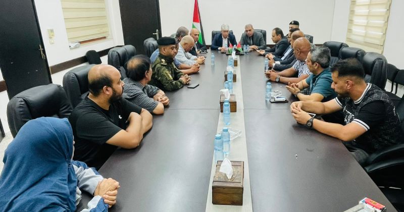 محافظ قلقيلية يستقبل الدكتور أحمد مجدلاني