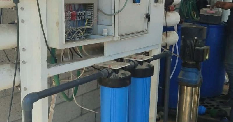 مركز الأغا الطبي وجمعية إغاثة أطفال غزة يدشنان محطة لتحلية مياه الشرب