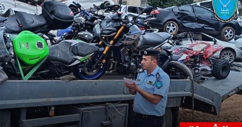ضبط  32 دراجة نارية غير قانونية خلال حملة مرورية  في بلدة بيتونيا