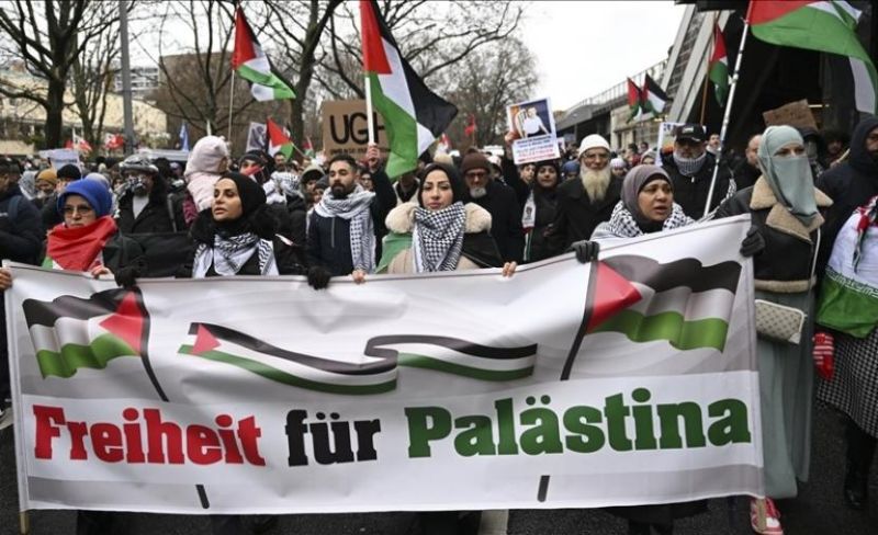 تظاهرات في ألمانيا دعمًا لفلسطين وتنديدًا بالعدوان على غزة والضفة