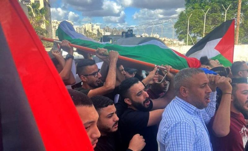 تشييع جثمان الشهيد مصطفى الخطيب غرب سلفيت