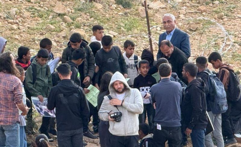 الاحتلال يقمع وقفة طلبة في مسافر يطا