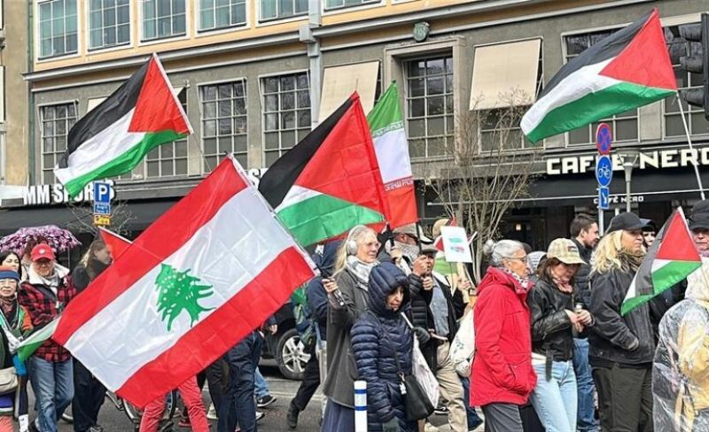 تظاهرة في ستوكهولم ضد استمرار هجمات الاحتلال على غزة