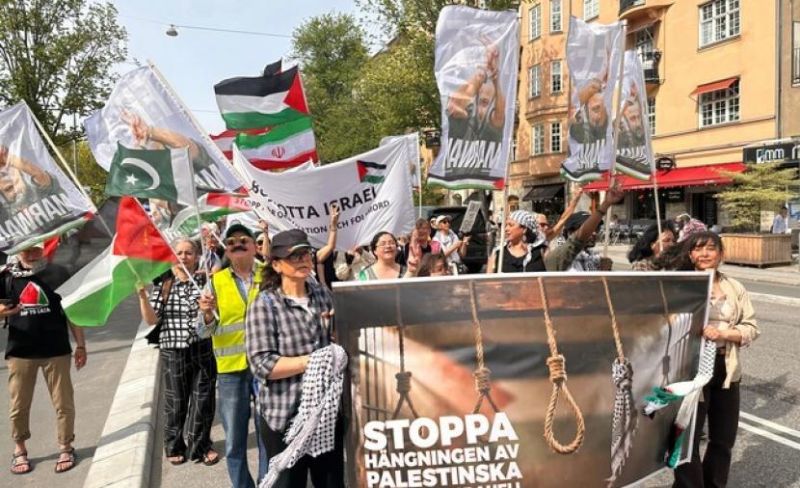 تظاهرات في ستوكهولم تنديدًا بهجوم "إسرائيل" على "أسطول الصمود"