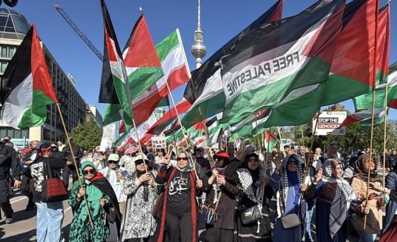 مظاهرة في برلين تنديدًا بجرائم الاحتلال في غزة