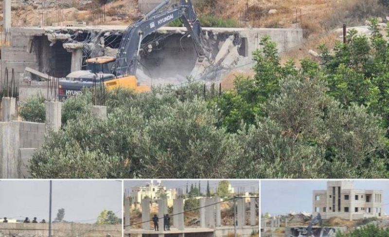 الاحتلال يهدم منزلين قيد الإنشاء غرب رام الله