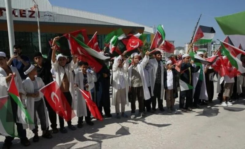 "قافلة فلسطين" تصل شانلي أورفا جنوبي تركيا