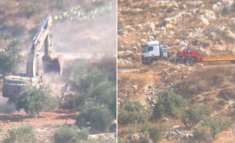 الاحتلال يُنفذ أعمال تجريف على الطريق الالتفافي غرب نابلس