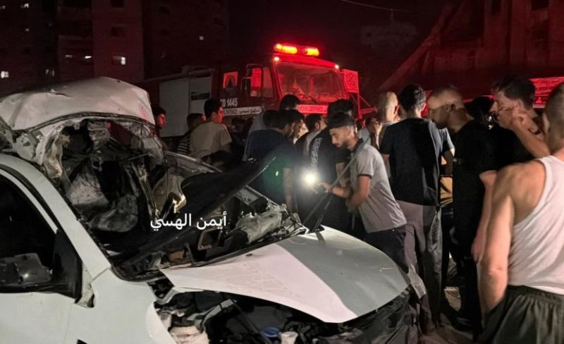 شهيد ومصابون في استهداف سيارة شمالي مدينة غزة