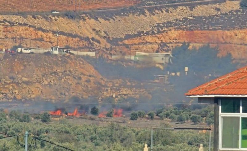 مستوطنون يحرقون أراض شمال غرب نابلس