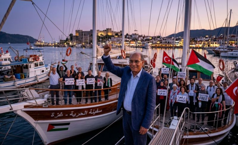 المرزوقي: أسطول دولي جديد ينطلق من مرمريس لكسر حصار غزة